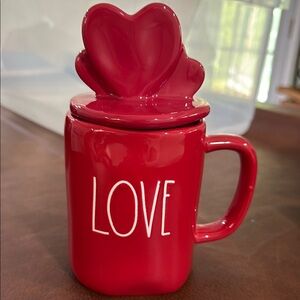Red Love Mug with Heart Lid